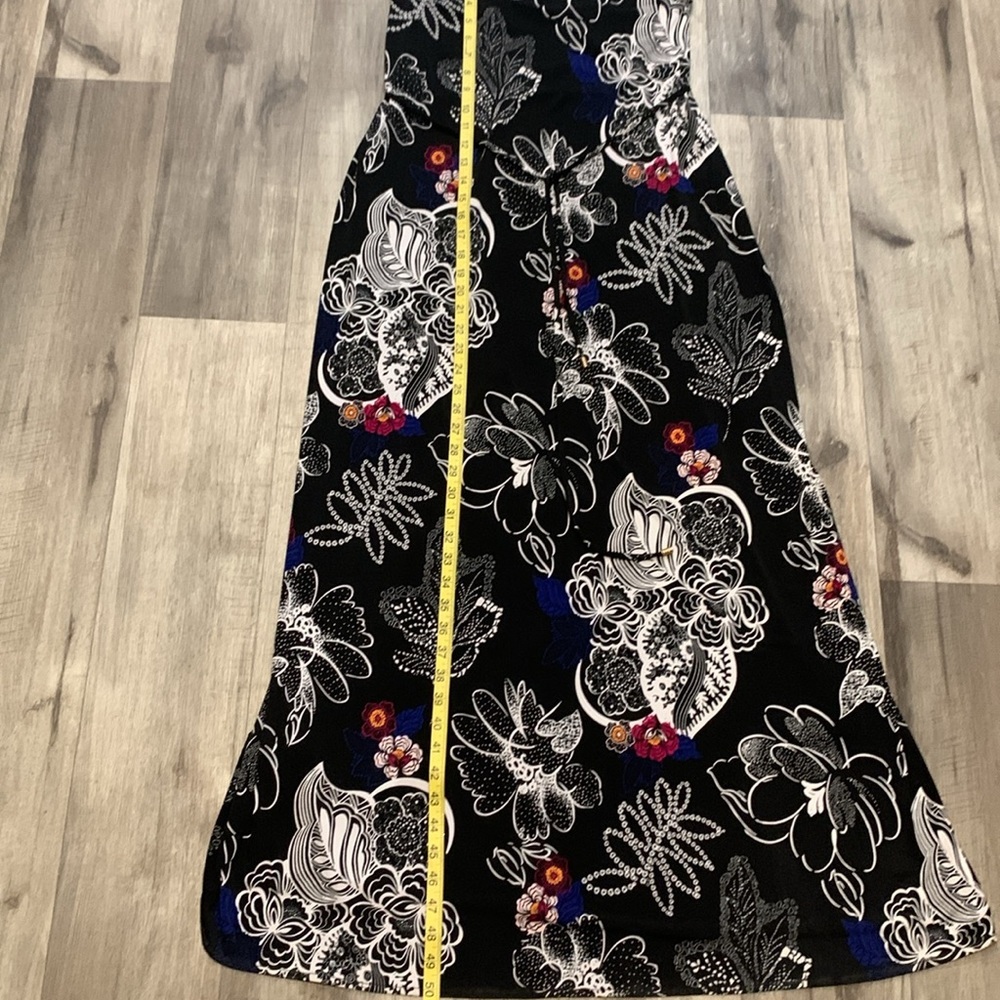 Motherhood Maternity Black Floral Pop Of Color Small Maxi Dress - Picture 9 of 13
